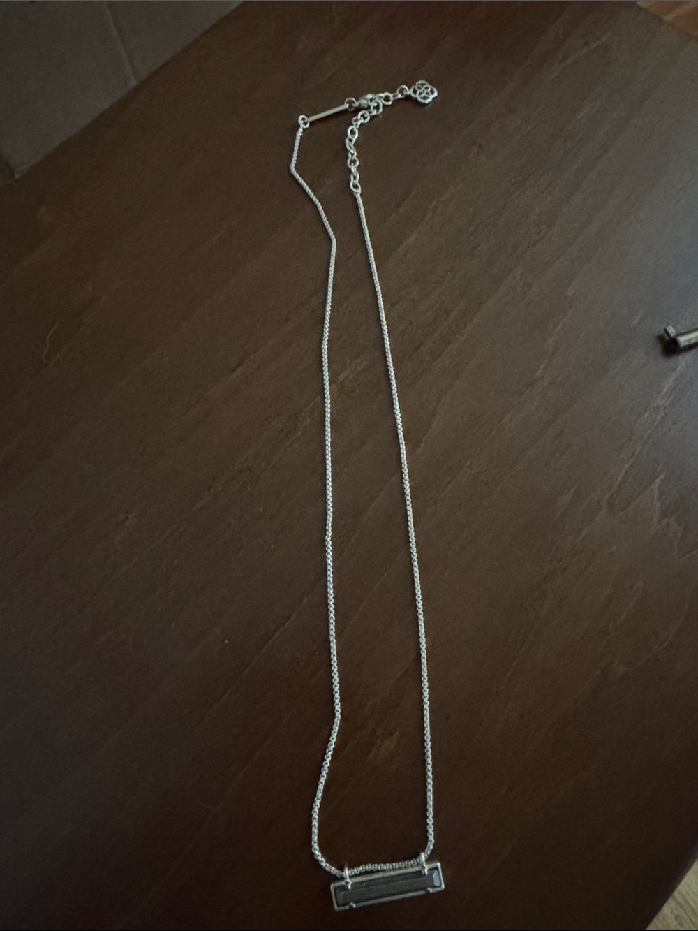 Kendra Scott Silver Bar Necklace